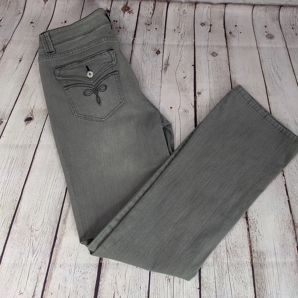 Jordache Boot cut Gray Denim Jeans size 10